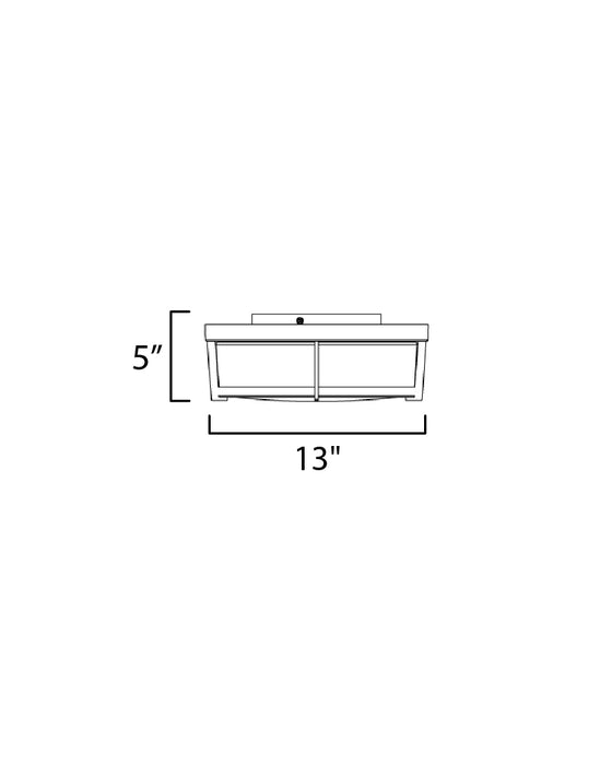 Maxim Rogue 13 2-Light Flush Mount Model: 10272WTSBR