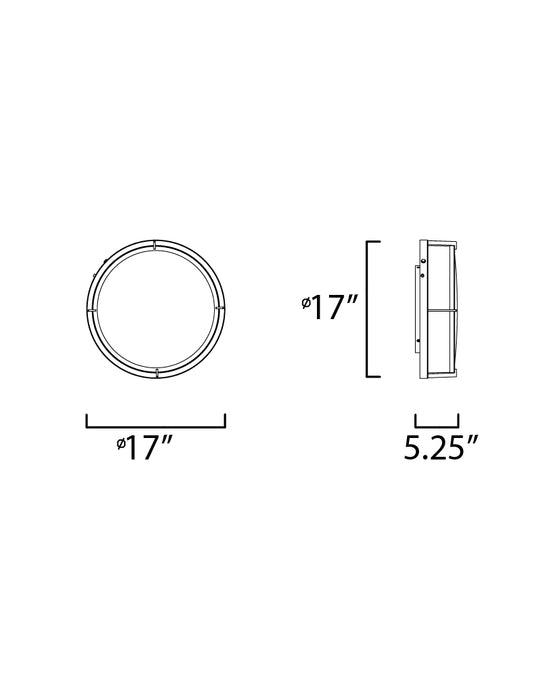 Maxim Rogue LED 1-Light Flush Mount EM Back Up Model: 10278WTSN