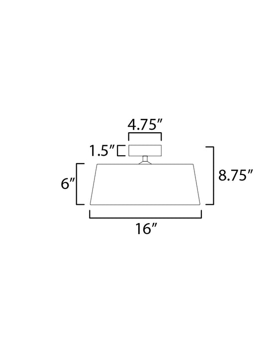 Maxim Paramount 16 LED Flush Mount Model: 10330WTBK