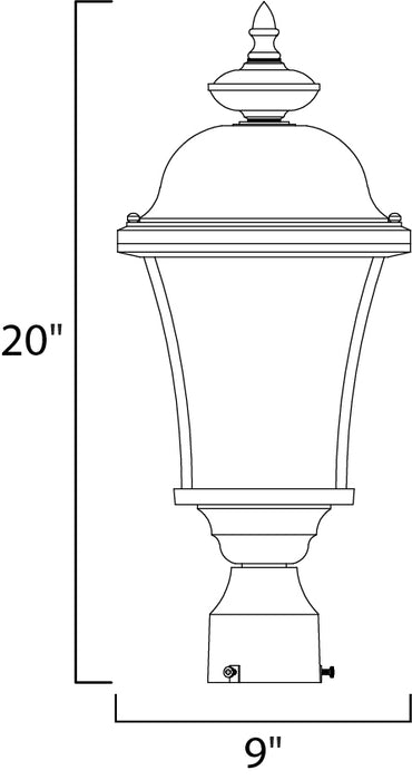 Maxim Senator 1-Light Outdoor Pole/Post Lantern Model: 1065BK