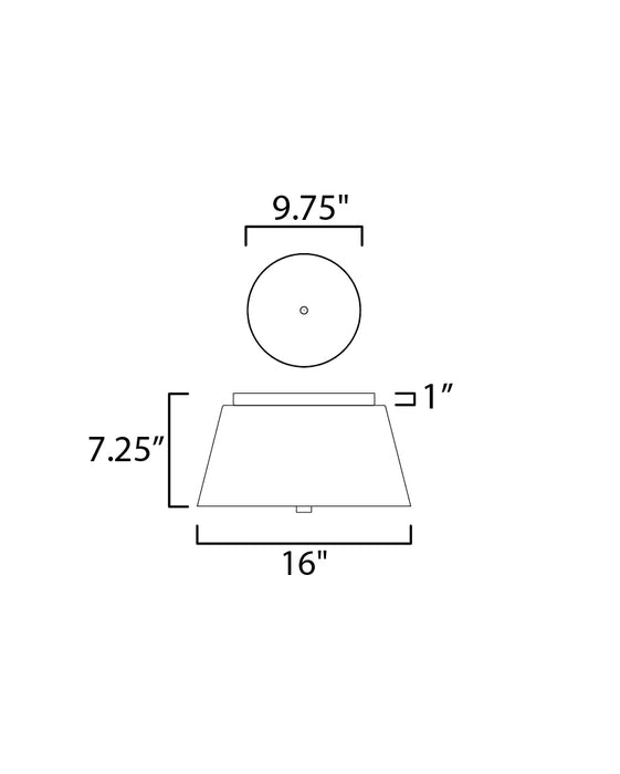 Maxim Miles 16 LED Flush Mount Model: 10719WTBKNAB