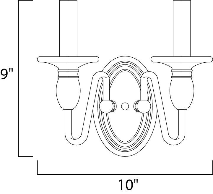 Maxim Towne 2-Light Wall Sconce Model: 11032OI