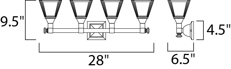 Maxim Brentwood 4-Light Bath Vanity Model: 11079FTOI