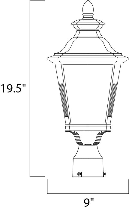 Maxim Knoxville 1-Light Outdoor Pole/Post Lantern Model: 1120FSBZ