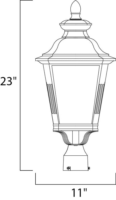 Maxim Knoxville 1-Light Outdoor Pole/Post Lantern Model: 1121FSBZ