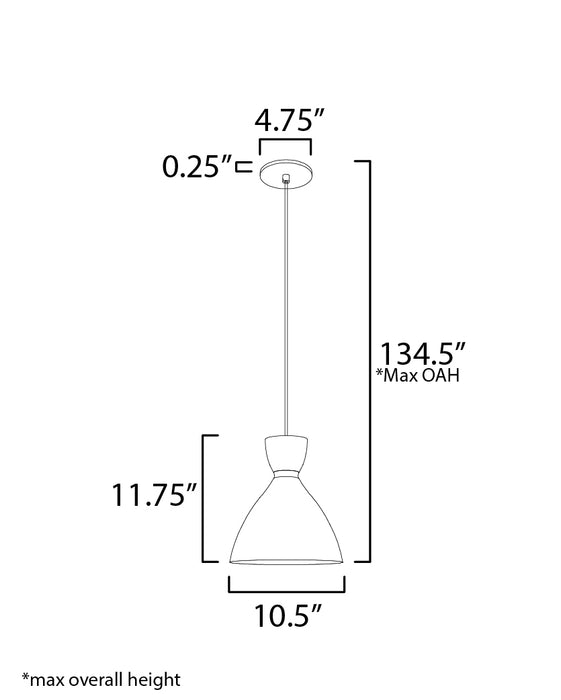 Maxim Carillon 11 Mini Pendant Model: 11302BKSBR