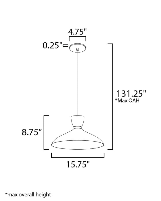 Maxim Carillon 16 Pendant Model: 11304WTSBR