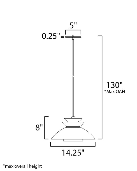 Maxim Nordic 1-Light Pendant Model: 11359WTBK