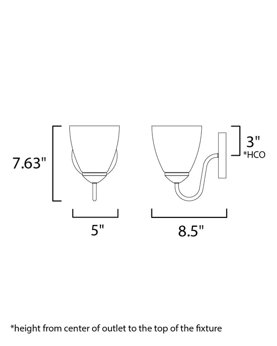 Maxim Axis 1-Light Strip Bath Vanity Model: 11381FTBK