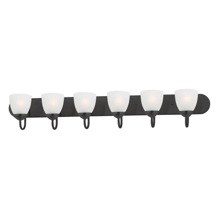 Maxim Axis 6-Light Strip Bath Vanity Model: 11386FTBK