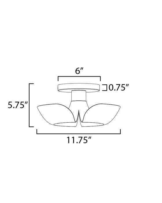 Maxim Poppy 12 Flush Mount Model: 11390SGSBR