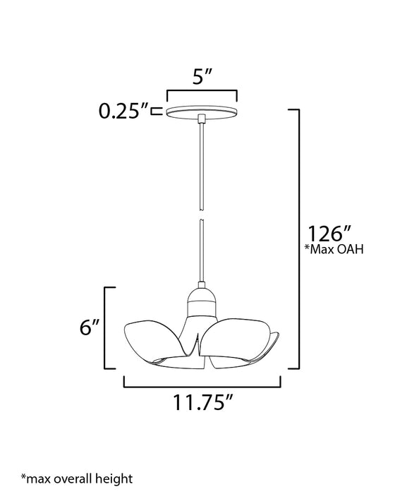 Maxim Poppy 12 Pendant Model: 11391SGSBR