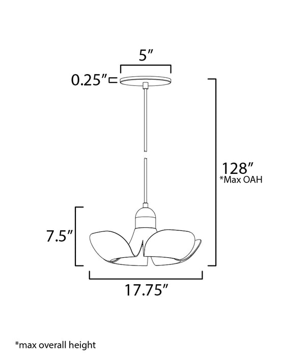 Maxim Poppy 18 Pendant Model: 11392SGSBR