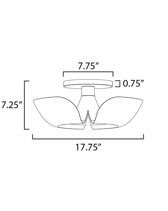 Maxim Poppy 18 Flush Mount Model: 11399SGSBR