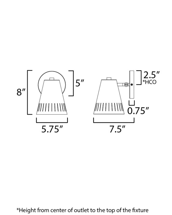 Maxim Helsinki 1-Light Wall Sconce Model: 11431NAB