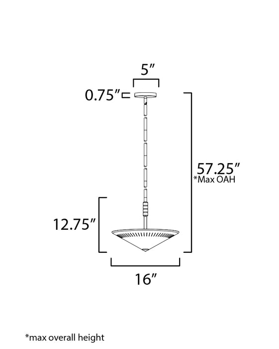 Maxim Helsinki 16 Pendant Model: 11434NAB