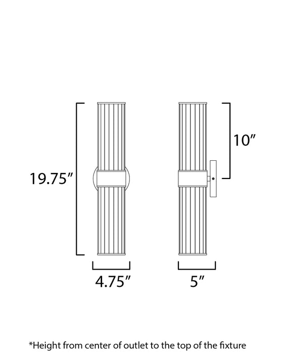 Maxim Crosby 2-Light Wall Sconce Model: 11472CRSBR