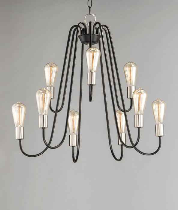 Maxim Haven 9-Light Chandelier Model: 11737BKSN