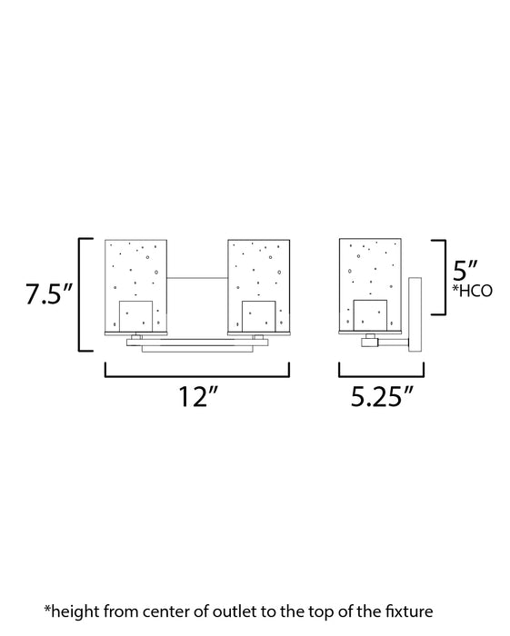 Maxim Sleek 2-Light Bath Vanity Model: 11842CDSN