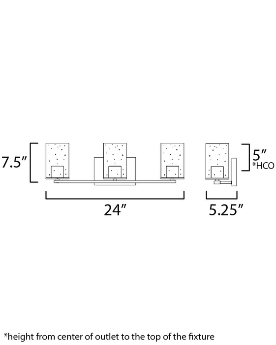 Maxim Sleek 3-Light Bath Vanity Model: 11843CDSN