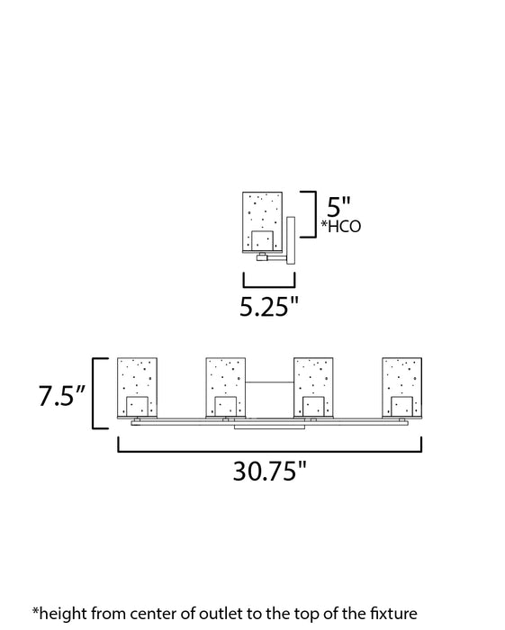 Maxim Sleek 4-Light Bath Vanity Model: 11844CDSN