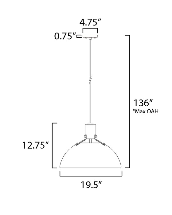 Maxim Dawn 20 Pendant Model: 12048SN