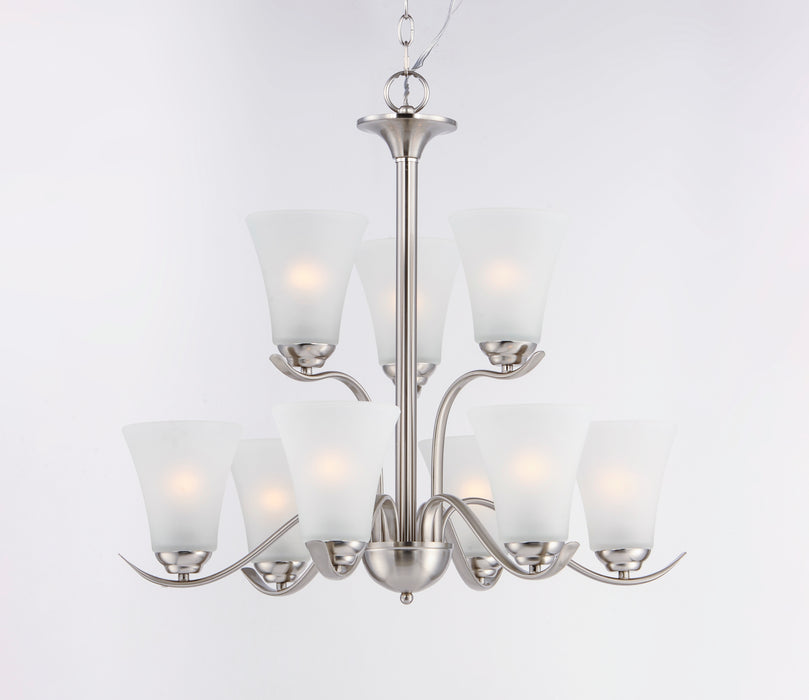 Maxim Vital 9-Light Chandelier Model: 12076FTSN