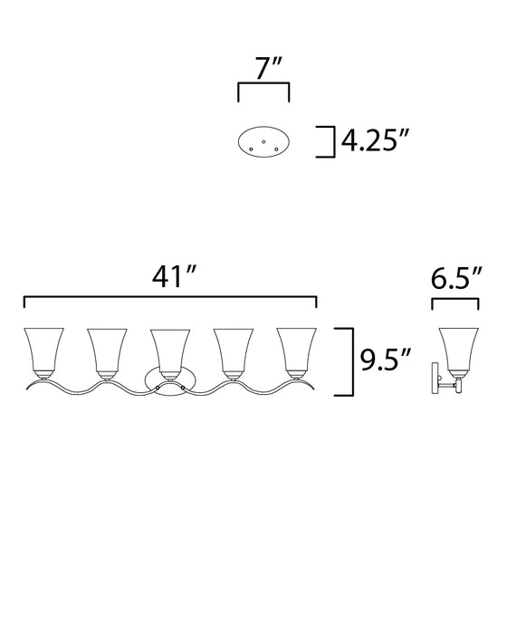 Maxim Vital 5-Light Bath Vanity Model: 12085FTPC