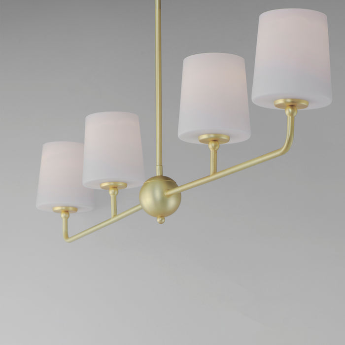 Maxim Bristol 4-Light Linear Chandelier Model: 12097SWSBR