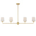 Maxim Bristol 4-Light Linear Chandelier Model: 12097SWSBR