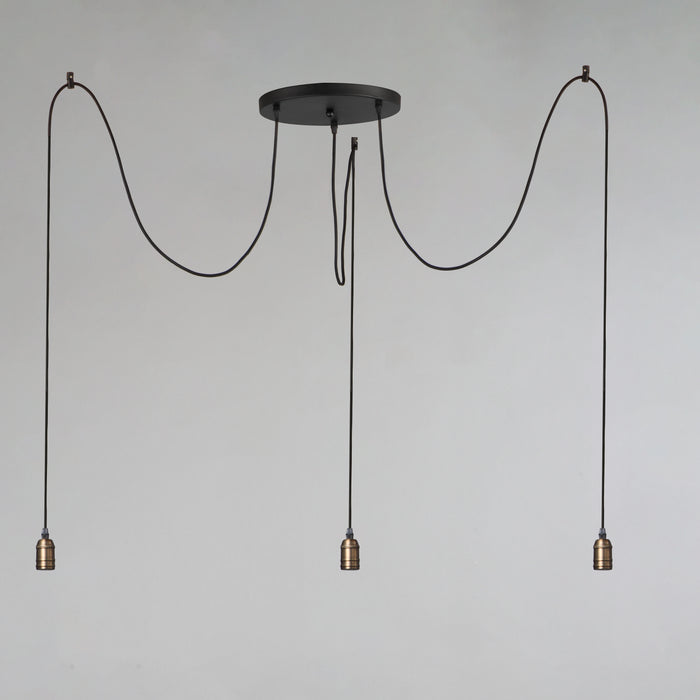 Maxim Early Electric 3-Light Pendant Model: 12123BKAB