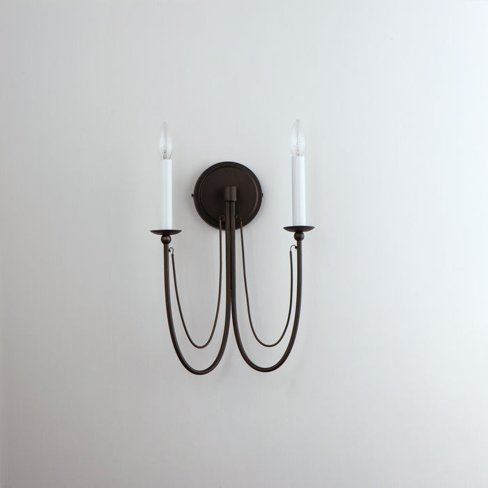 Maxim Plumette 2-Light Wall Sconce Model: 12161CHB