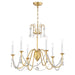 Maxim Plumette 6-Light Chandelier w Crystal Model: 12166GL/CRY