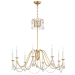 Maxim Plumette 8-Light Chandelier w Crystal Model: 12168GL/CRY