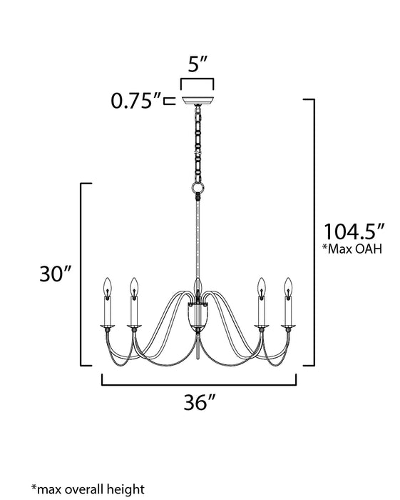 Maxim Plumette 8-Light Chandelier Model: 12168CHB