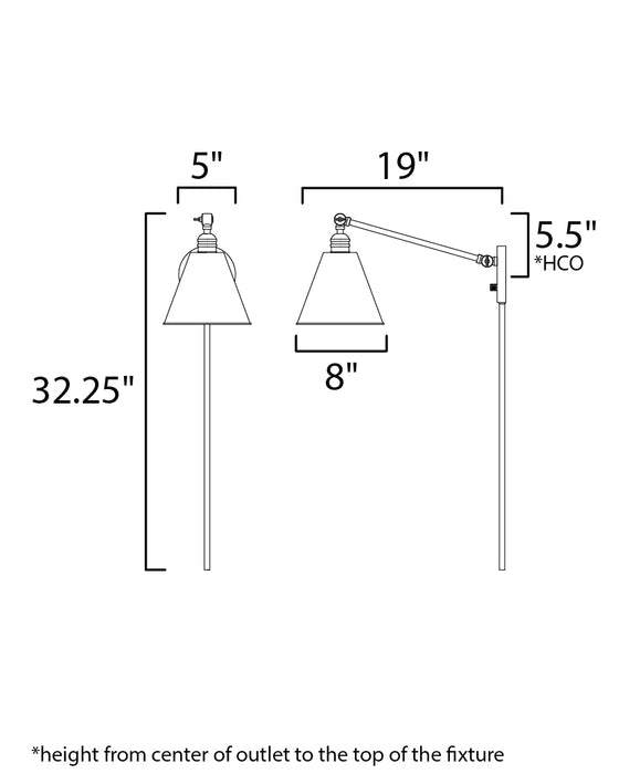 Maxim Library 1-Light Wall Sconce Model: 12222PN