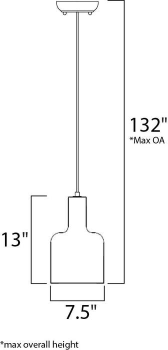 Maxim Crete 1-Light LED Pendant Model: 12395GYPC