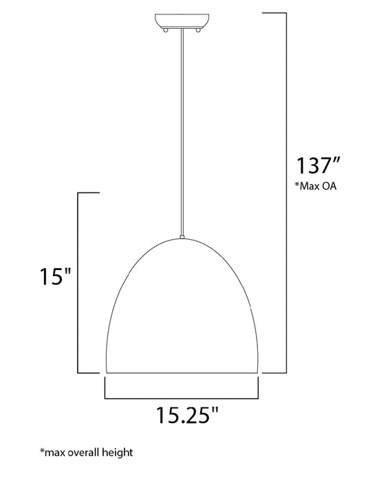 Maxim Crete 1-Light LED Pendant Model: 12396GYPC