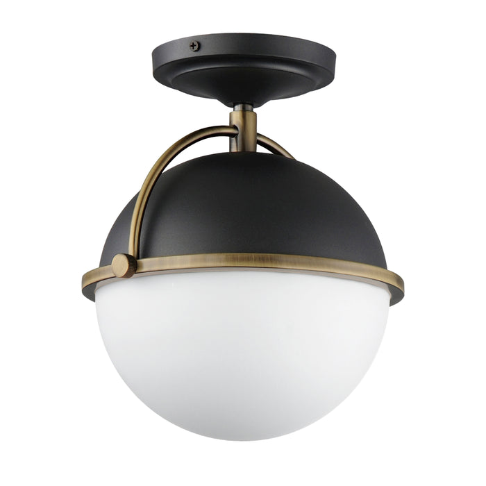 Maxim Duke 1-Light Semi Flush Mount Model: 12410SWBKWBR