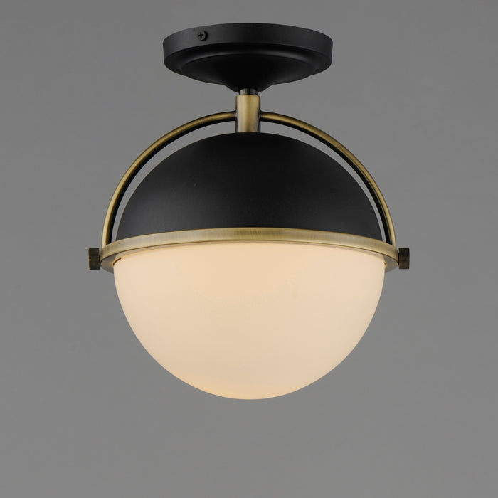 Maxim Duke 1-Light Semi Flush Mount Model: 12410SWBKWBR