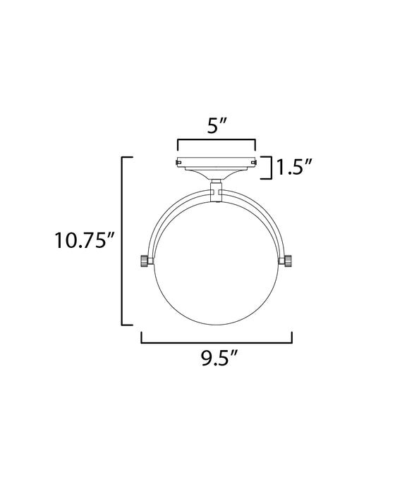 Maxim Duke 1-Light Semi Flush Mount Model: 12410SWSNSBR