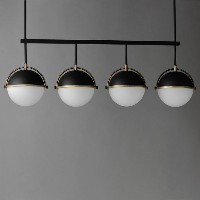 Maxim Duke 4-Light Linear Pendant Model: 12414SWBKWBR