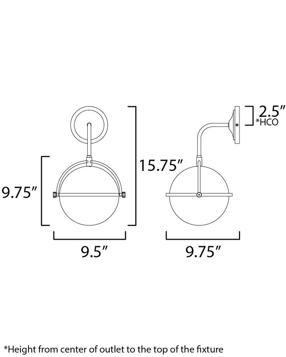 Maxim Duke 1-Light Outdoor Wall Sconce Model: 12416SWBKWBR