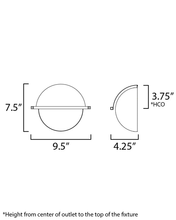 Maxim Duke Half Sconce Model: 12418SWSNSBR