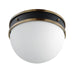 Maxim Duke 1-Light Flush Mount Model: 12419SWBKWBR