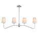 Maxim Durham 4-Light Linear Chandelier Model: 12697WTPC