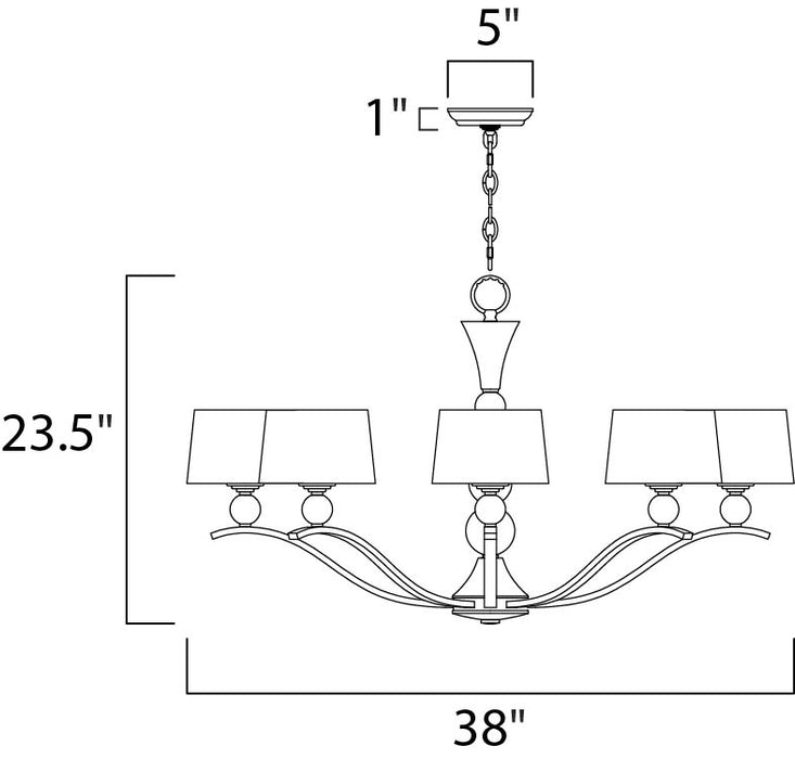 Maxim Rondo 8-Light Chandelier Model: 12758WTPN