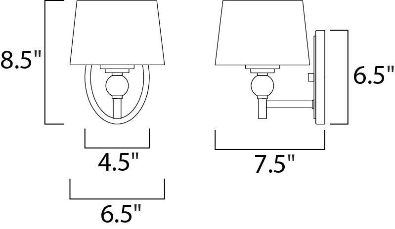 Maxim Rondo 1-Light Wall Sconce Model: 12761WTOI