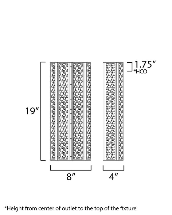 Maxim Miramar 2-Light Wall Sconce Model: 12801CZNAB