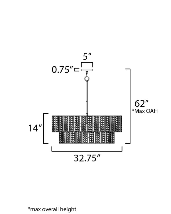 Maxim Miramar 6-Light Chandlelier Model: 12806CZNAB